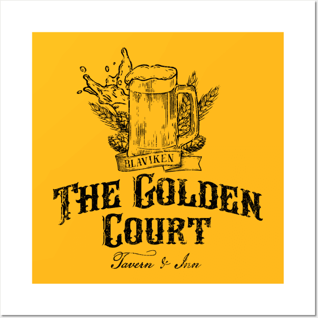 The Golden Court Wall Art by MindsparkCreative
